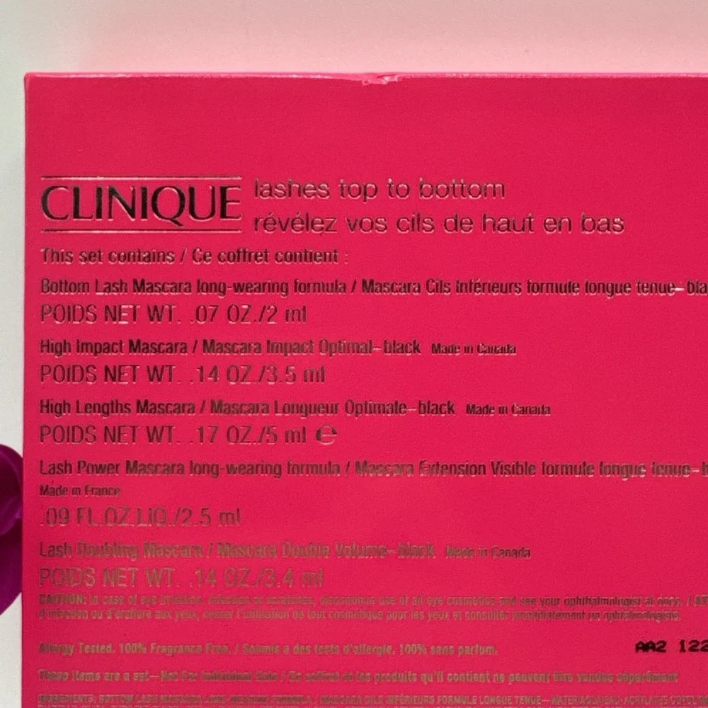Discontinued Clinique Lashes Top To Bottom Mascara Set BLACK NIB Rare